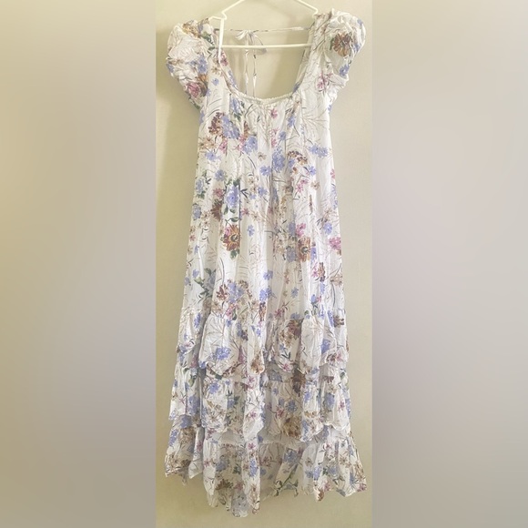 Anthropologie Puff Sleeve Midi Dress - Picture 6 of 14